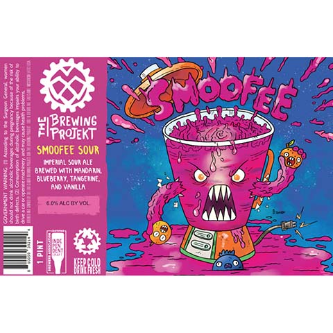 The Brewing Projekt Smoofee Imperial Sour (Mandarin, Blueberry, Tangerine, and Vanilla) by The Brewing Projekt, beer label