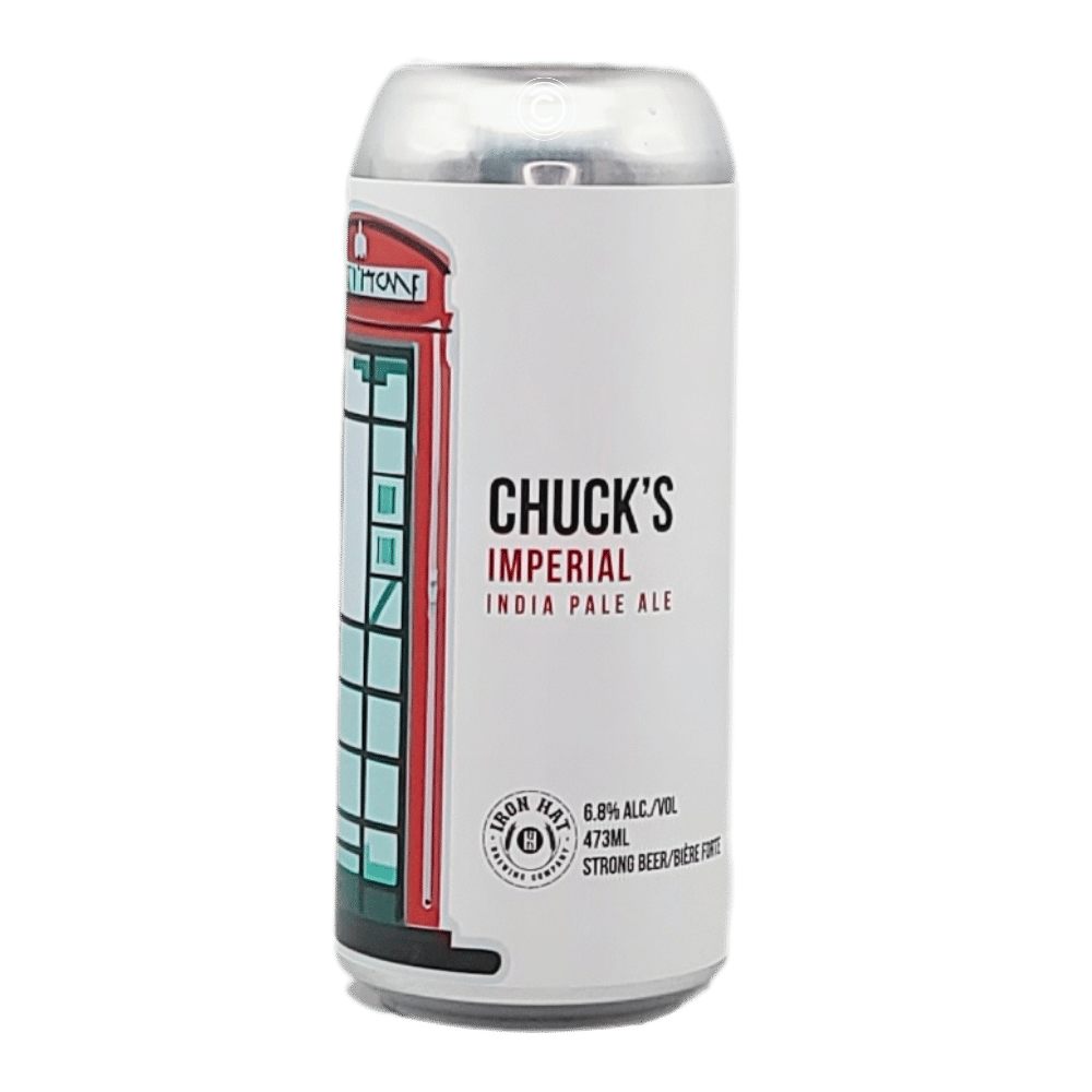 Chuck's Imperial India Pale Ale by Iron Hat Brewing Company, beer label