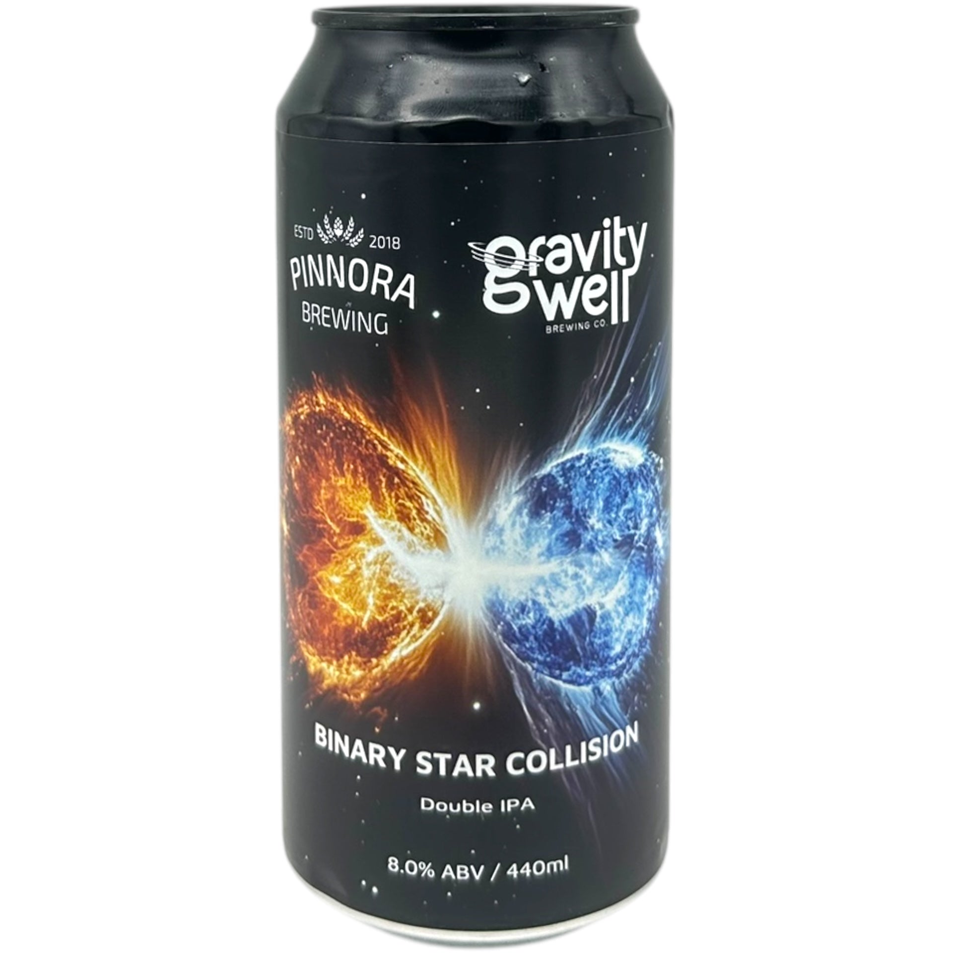 Gravity Well Binary Star Collision by Gravity Well Brewing Co., beer label