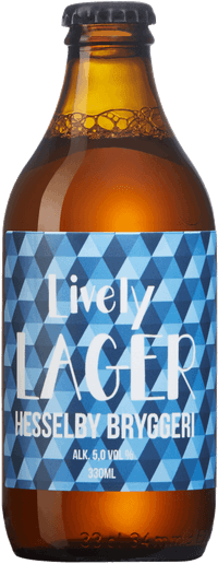 Lively Lager Hesselby Bryggeri by Gamla Hesselby Bryggeri, beer label