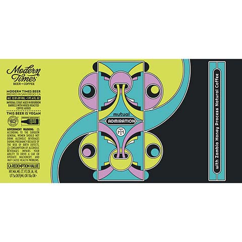 Modern Times Mutual Admiration Imperial Stout (Zambia Honey) by Modern Times Beer, beer label