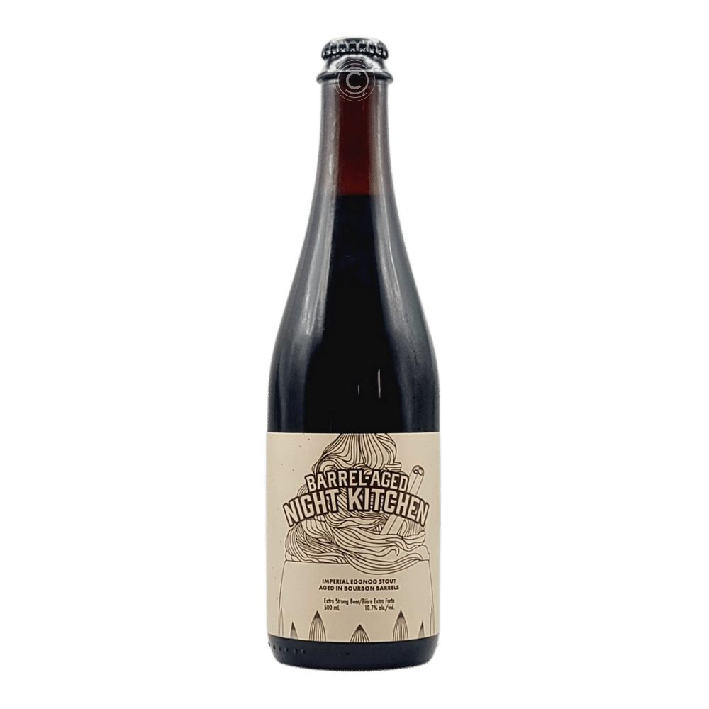 Night Kitchen (Eggnog): Bourbon Barrel-Aged by Cabin Brewing Company, beer label