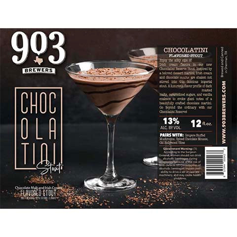 903 Chocolatini Stout by 903 Brewers, beer label