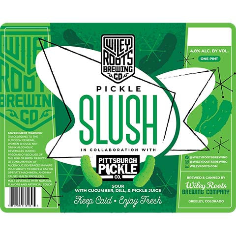 Wiley Roots Pickle Slush by Wiley Roots Brewing Co, beer label
