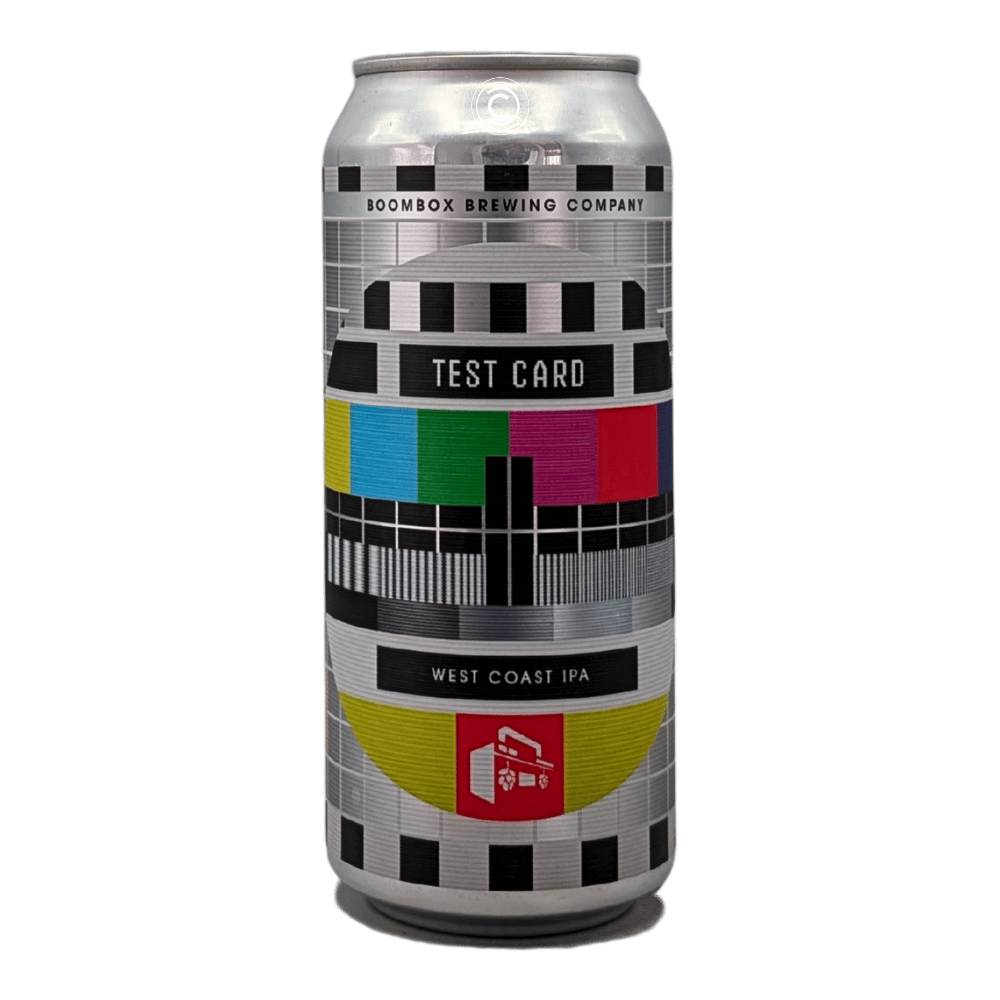 Test Card West Coast IPA by Boombox Brewing Company, beer label
