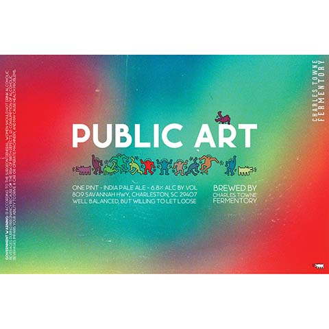Charles Towne Fermentory Public Art IPA by Charles Towne Fermentory, beer label