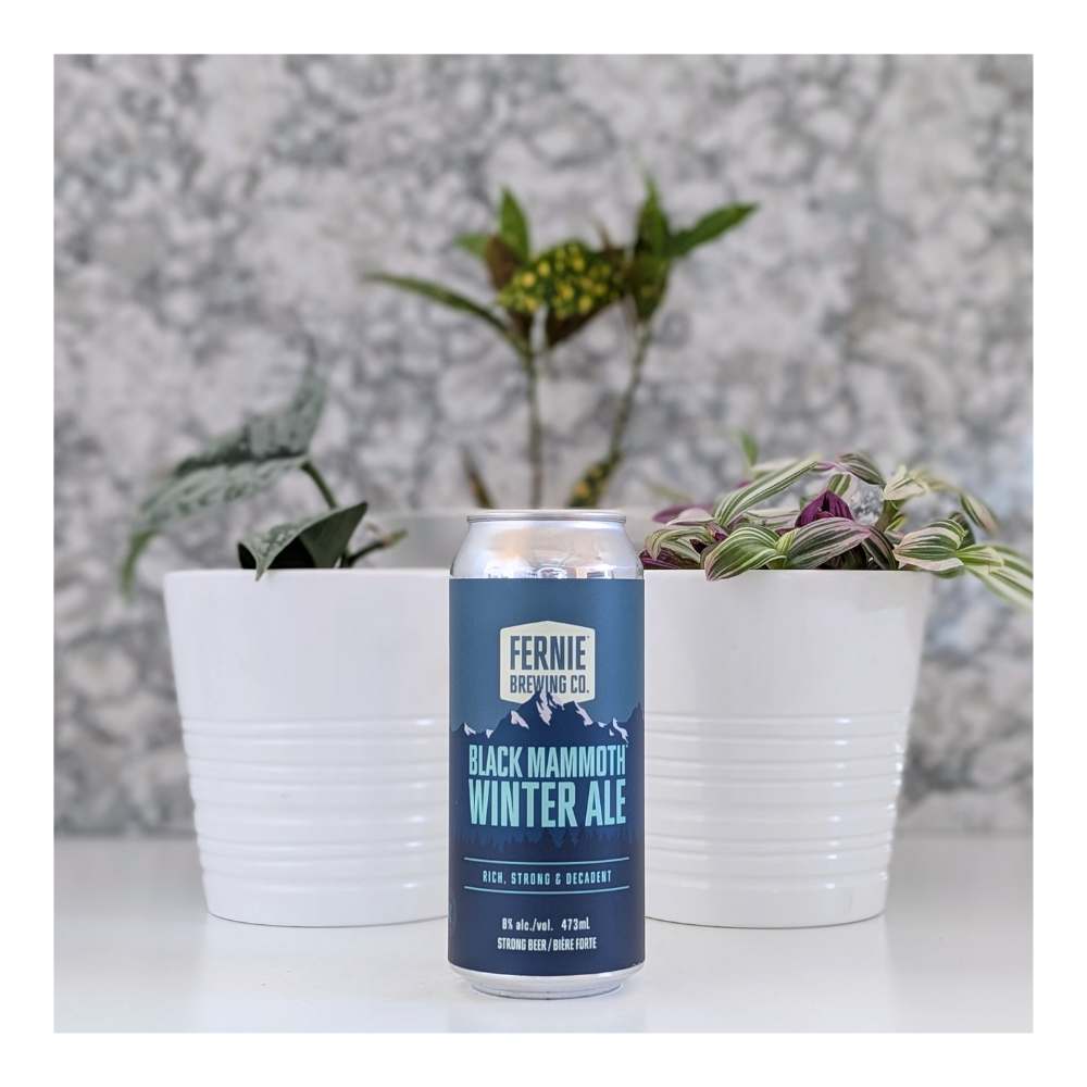Black Mammoth Winter Ale by Fernie Brewing Co, beer label