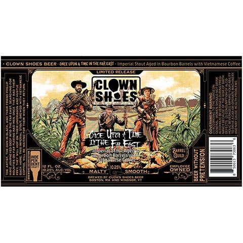 Clown Shoes Once Upon A Time In The Far East Imperial Stout by Clown Shoes, beer label