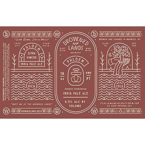 Drowned Lands Phloem IPA by The Drowned Lands Brewery, beer label