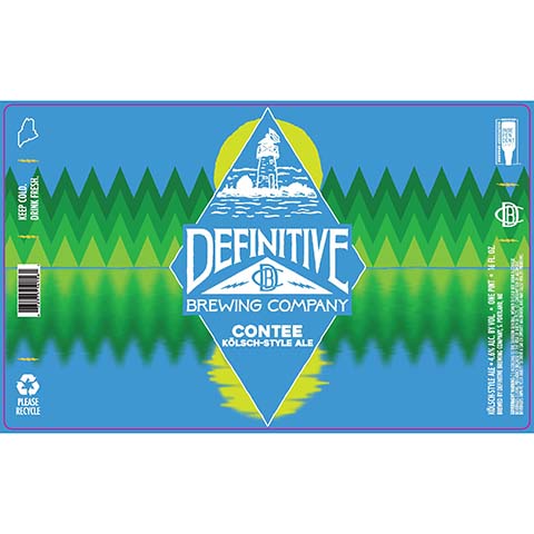 Definitive Contee Kolsch Ale by Definitive Brewing Company, beer label