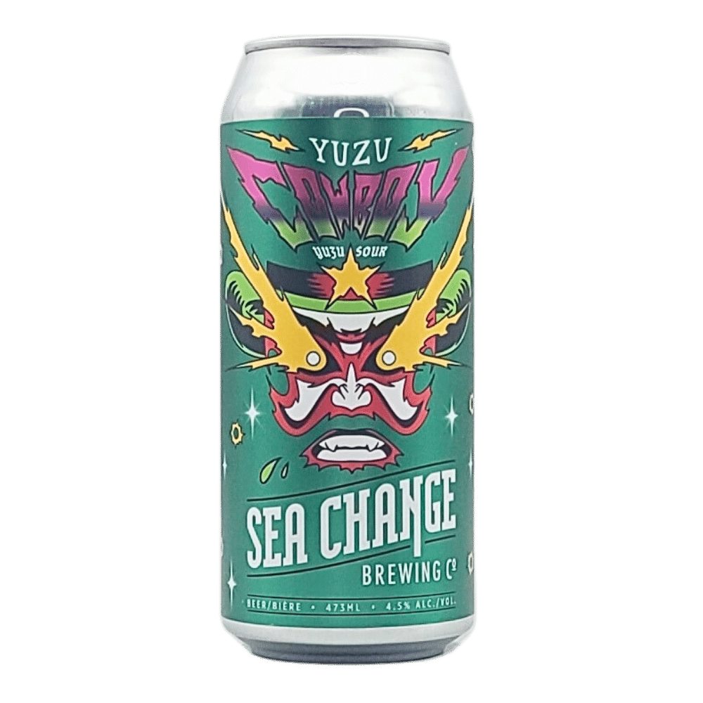 Yuzu Cowboy Sour by Sea Change Brewing Co., beer label