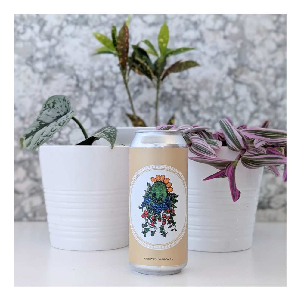 Fructus Danica 16 Pomegranate Prickly Pear Blueberry Sour by Evil Twin Brewing NYC, beer label