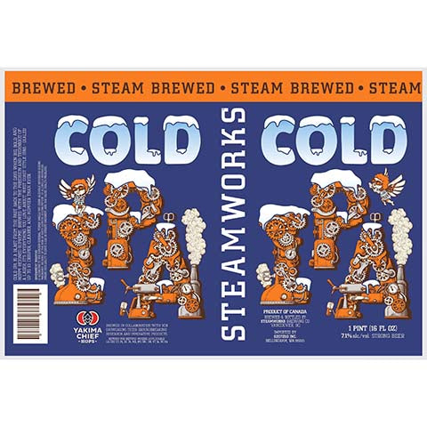 Steamworks Cold IPA by Steamworks Brewery - Brewpub, beer label