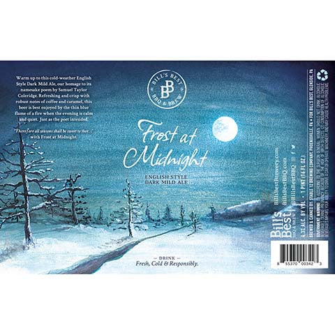 Bill's Best Frost at Midnight Dark Mild Ale by Stable 12 Brewing Company, beer label