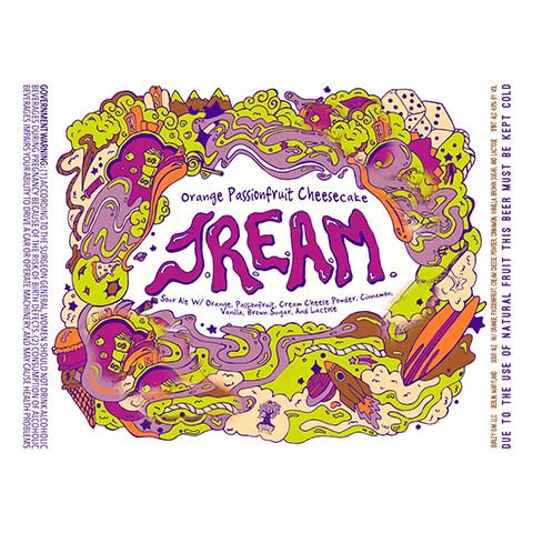 Burley Oak Orange Passionfruit Cheesecake Jream Sour Ale by Burley Oak Craft Brewery, beer label