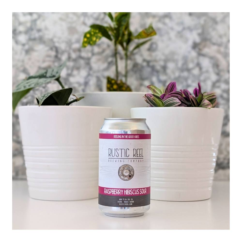 Raspberry Hibiscus Sour by Rustic Reel Brewing Co., beer label