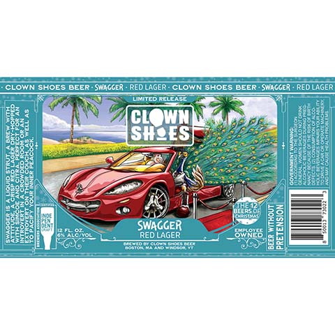 Clown Shoes Swagger Red Lager by Clown Shoes, beer label