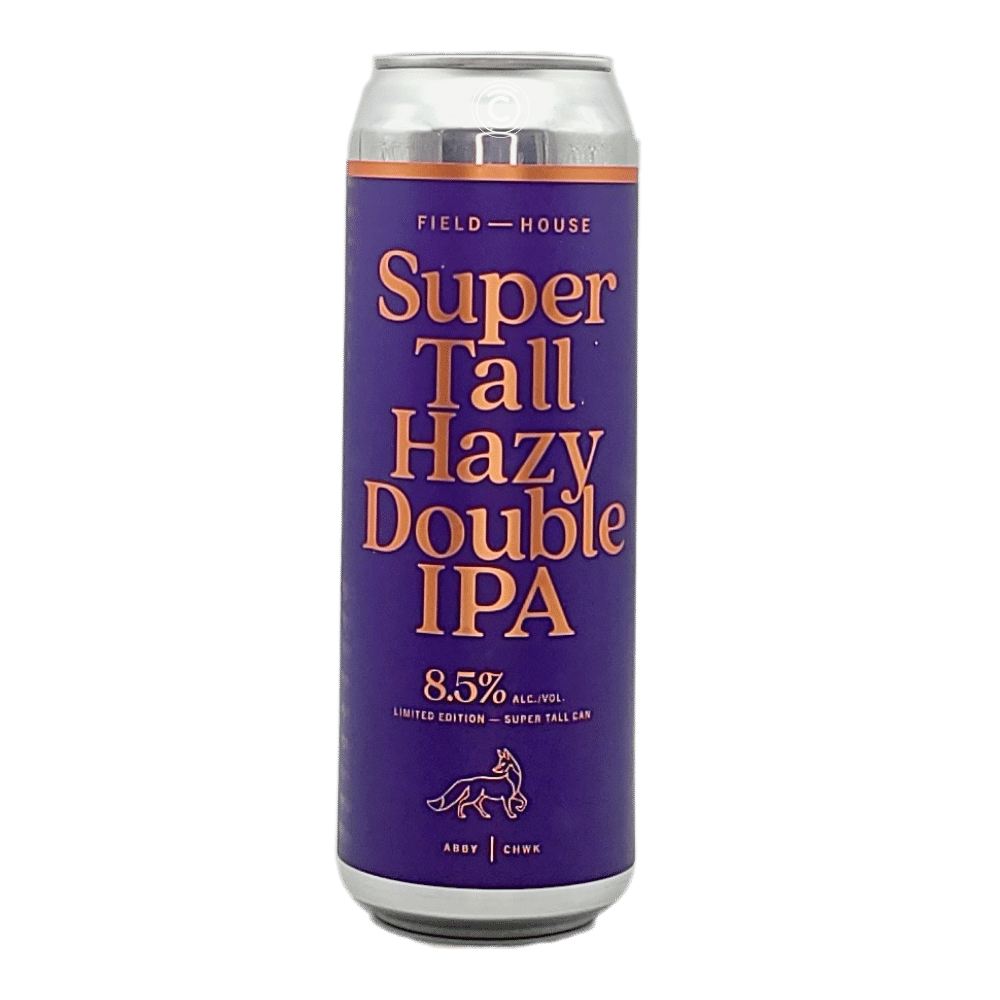 Super Tall Hazy Double IPA by Field House Brewing Co., beer label