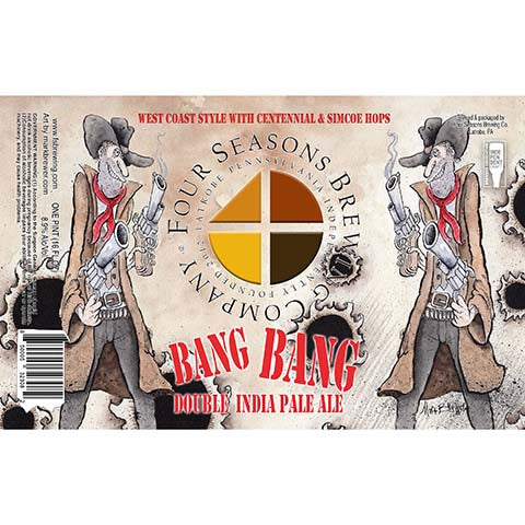 Four Seasons Bang Bang DIPA by Mother Earth Brewing, beer label
