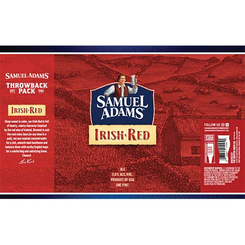 Samuel Adams Irish Red by Samuel Adams, beer label
