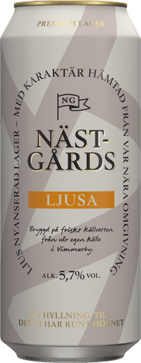 Nästgårds Ljusa by Åbro Bryggeri, beer label