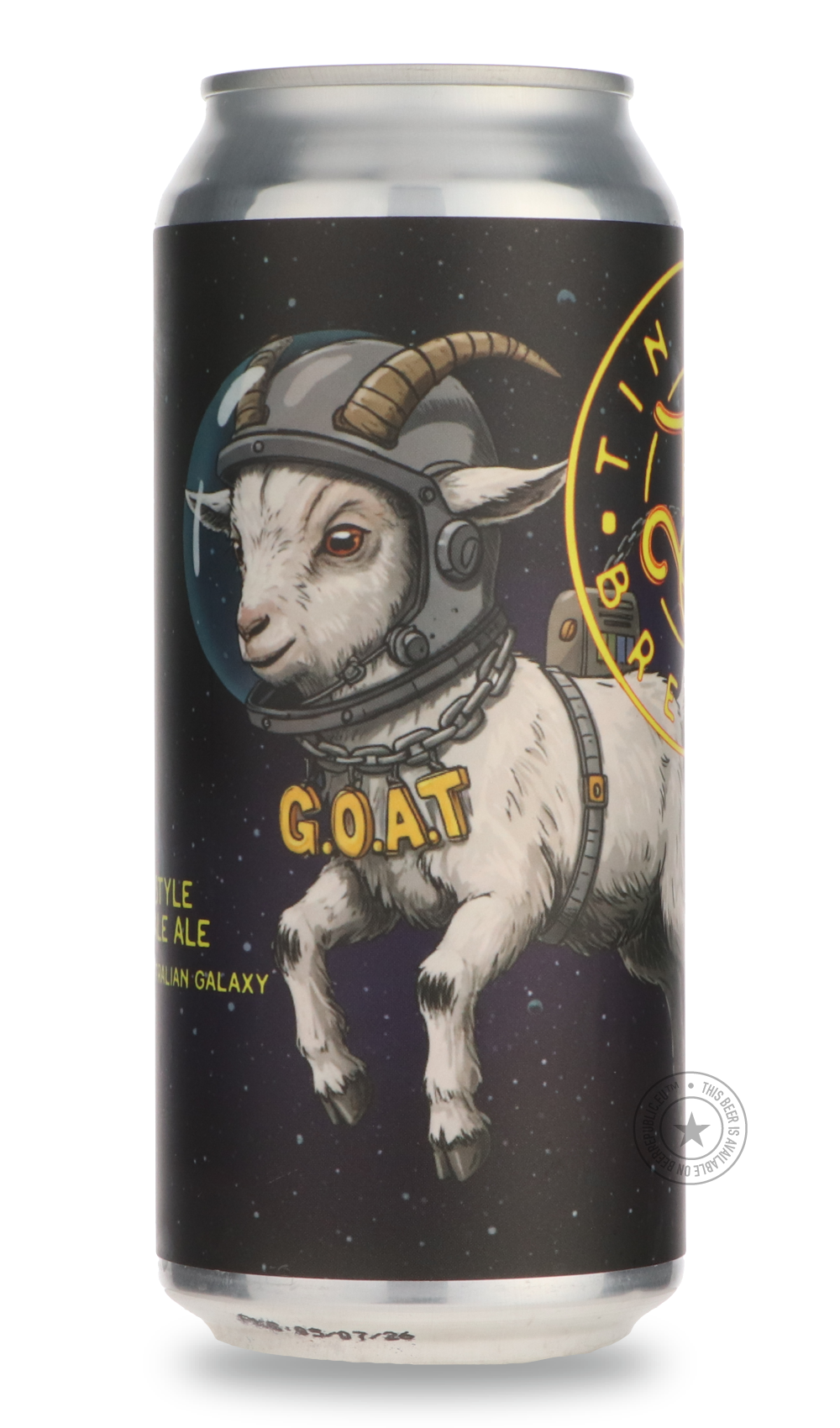 Galactic G.O.A.T. by Tin Barn, beer label