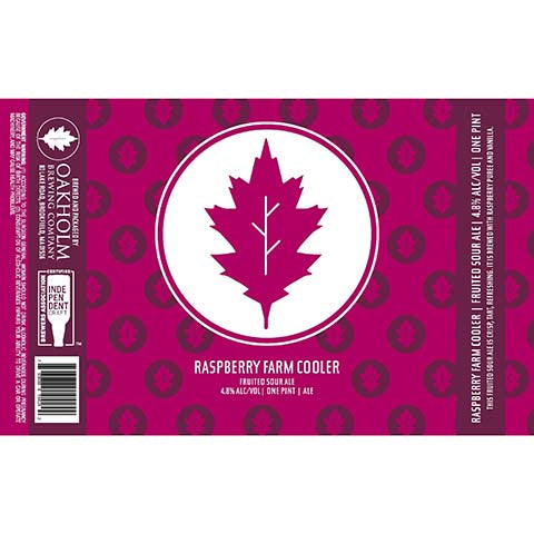 Oakholm Raspberry Farm Cooler Fruited Sour Ale by Oakholm Brewing Company, beer label