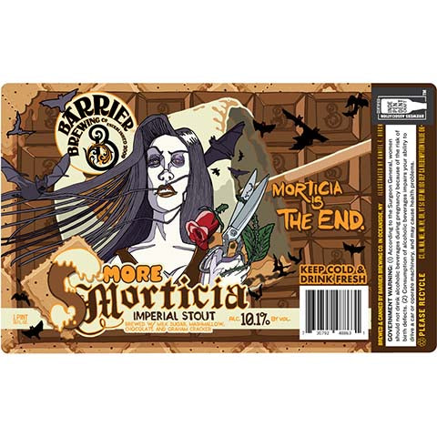 Barrier Smore Morticia Imperial Stout by Barrier Brewing Co, beer label