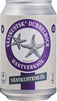 Västkustsk Dubbelbock by Västkustens Öl AB, beer label