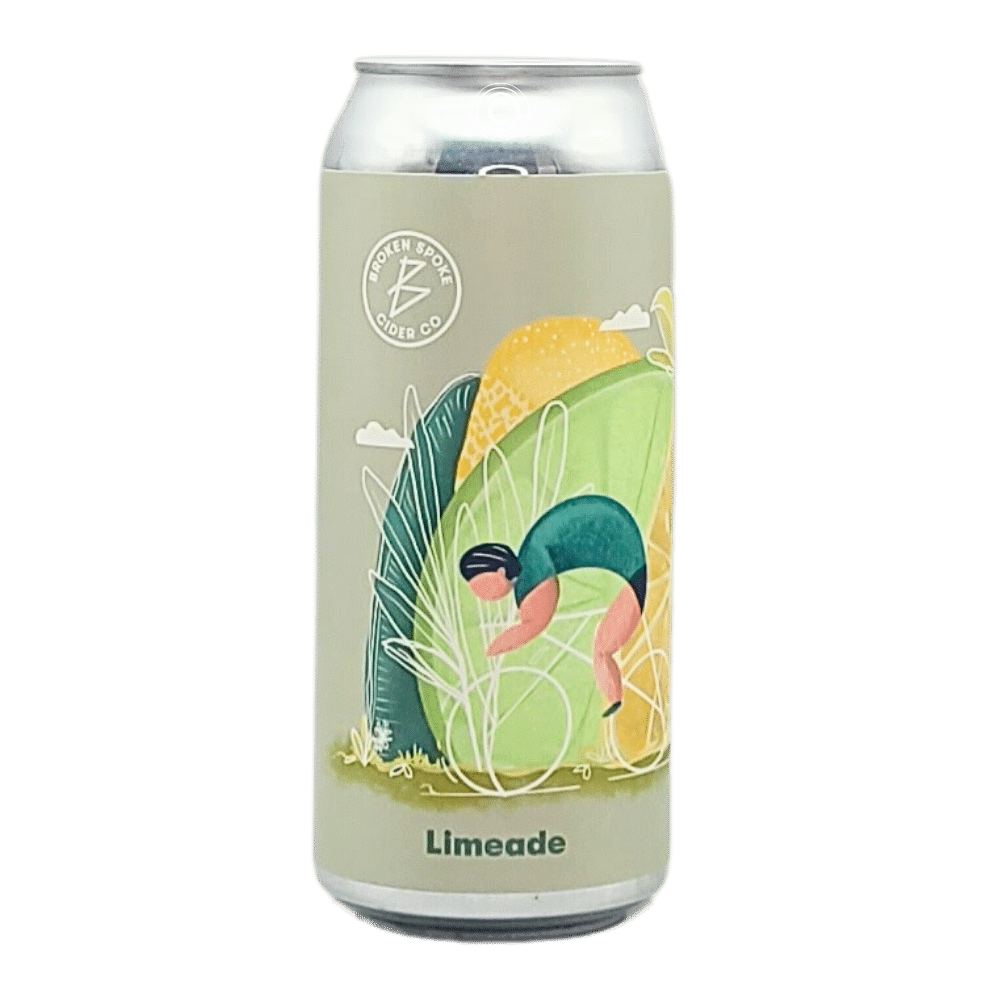 Limeade Cider by Broken Spoke Cider Co., beer label