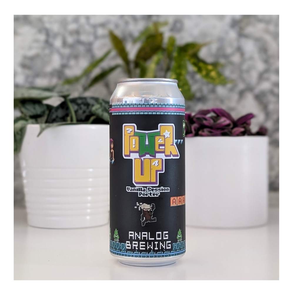 Power Up Vanilla Porter by Analog Brewing Company, beer label