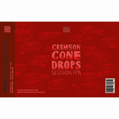Levante Crimson Cone Drops Session IPA by Levante Brewing Company, beer label