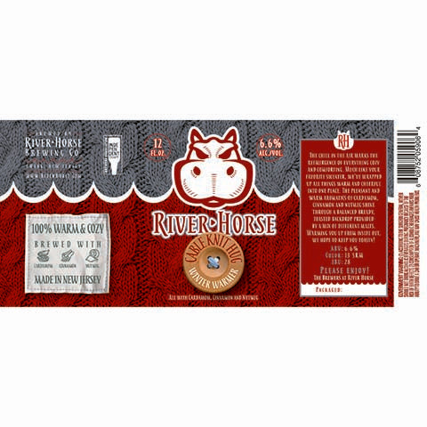 River Horse Cable Knit Hug Winter Warmer Ale by River Horse Brewing Company, beer label