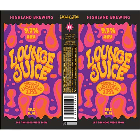 Highland Lounge Juice Tropical DIPA by Highland Brewing Co, beer label