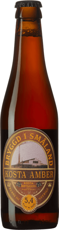 Kosta Bryggeri Amber by Kosta boda art hotel, beer label