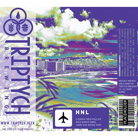 Triptych HNL DIPA by Triptych Brewing, beer label