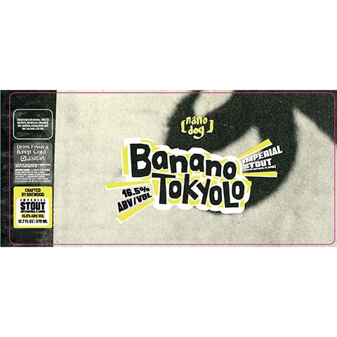 Nanodog Banano Tokyolo Imperial Stout by Nanodog, beer label