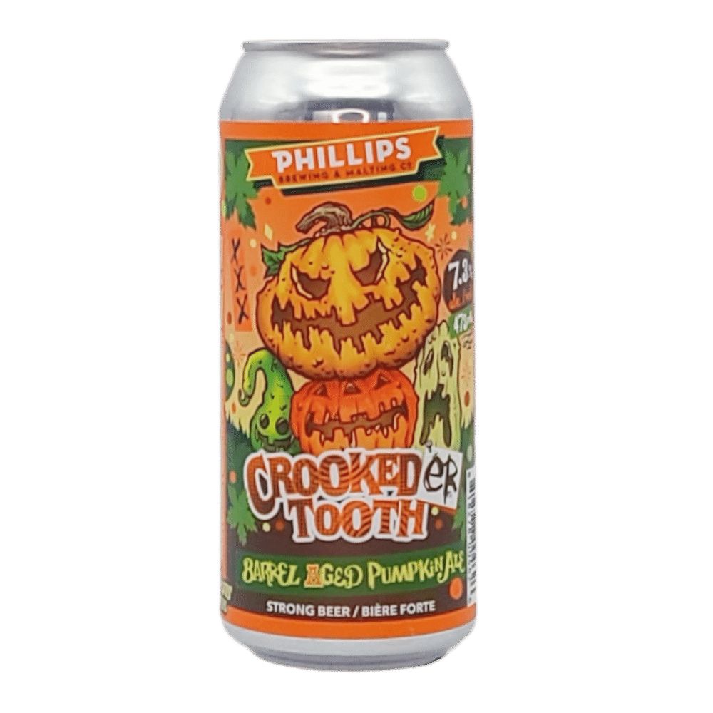 Crooked'er Tooth Imperial Pumpkin Ale by Phillips Brewing Company, beer label