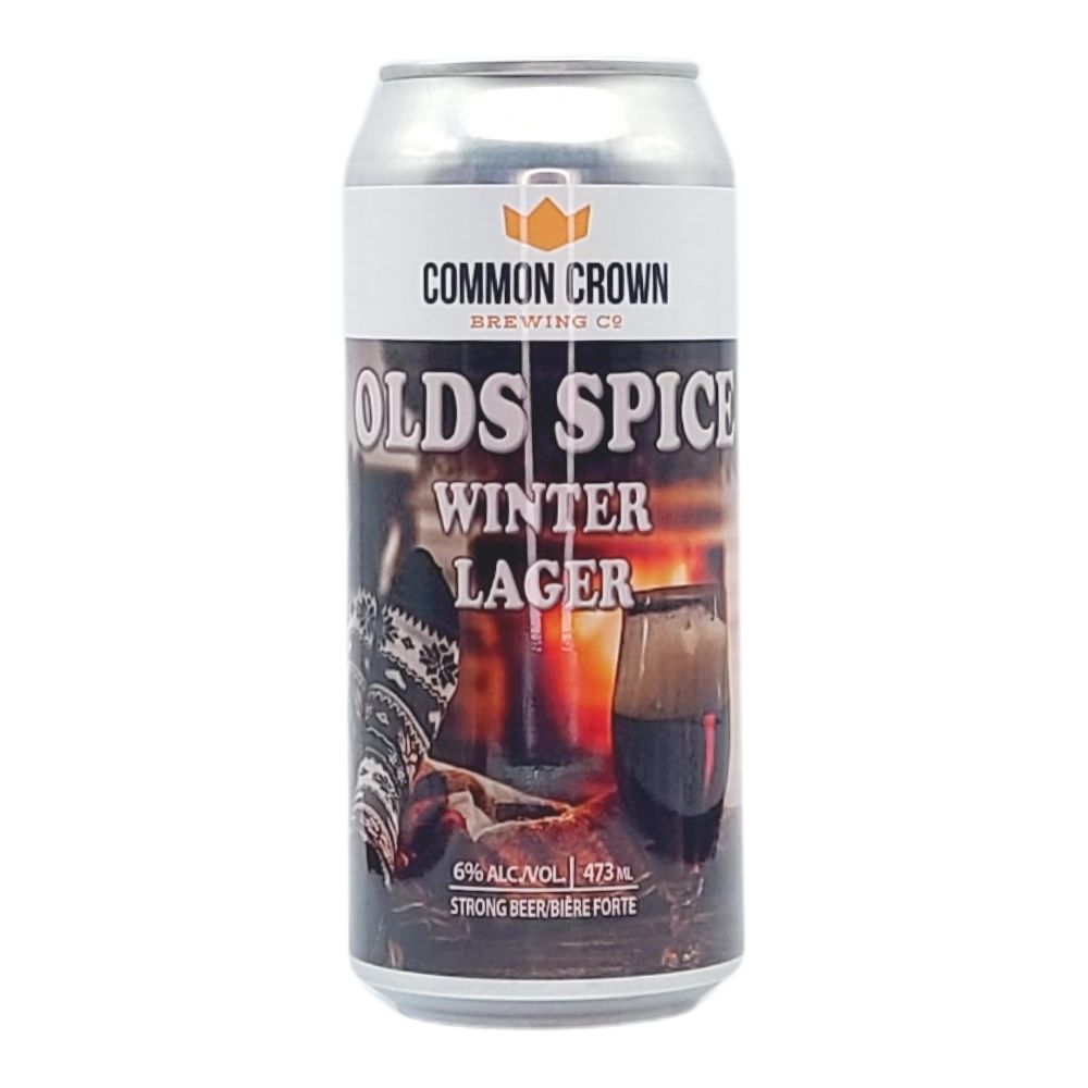 Olds Spice Winter Lager by Common Crown Brewing Co., beer label