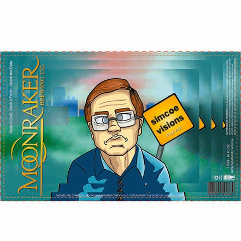 Moonraker Simcoe Visions Pale Ale by Moonraker Brewing Co, beer label