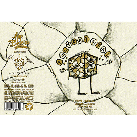 Hop Butcher Polycrystal IPA by Hop Butcher For the World, beer label
