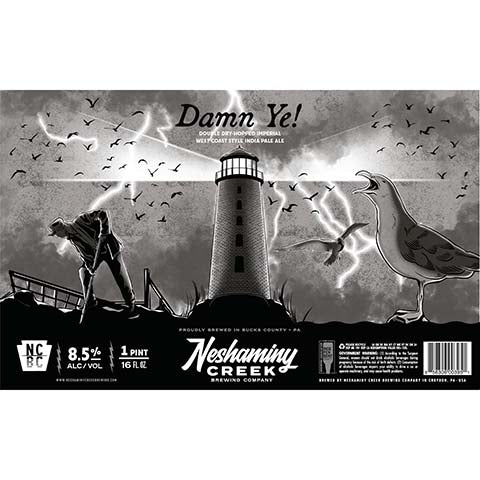 Neshaminy Creek Damn Ye! IPA by Neshaminy Creek Brewing Co, beer label