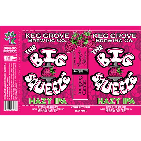 Keg Grove The big Squeeze Hazy IPA by Keg Grove Brewing Company, beer label