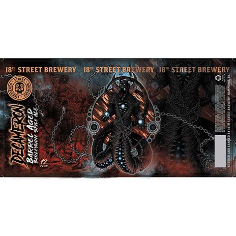 18th Street Decameron Barrel Aged Barleywine Ale by 18th Street Brewery, beer label