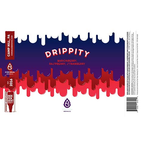 Ever Grain Drippity (Marionberry, Raspberry, Strawberry) by Ever Grain Brewing Co, beer label
