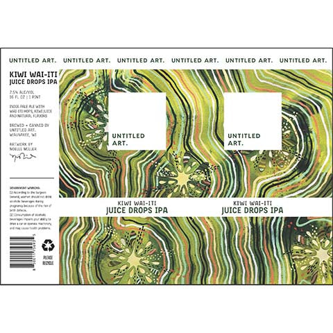 Untitled Art Kiwi Wai-Iti Juice Drops IPA by Untitled Art, beer label