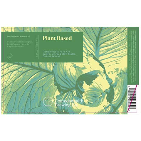 Commonwealth Plant Based DIPA by Commonwealth Brewing Co., beer label