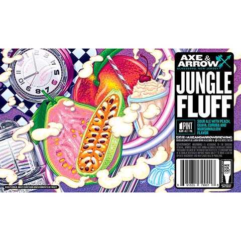 Axe & Arrow Jungle Fluff Sour by Axe & Arrow Brewing, beer label