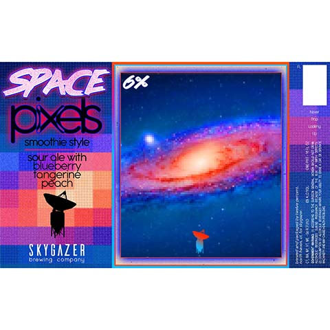 Skygazer Space Pixels Sour Ale by SKYGAZER Brewing Co, beer label