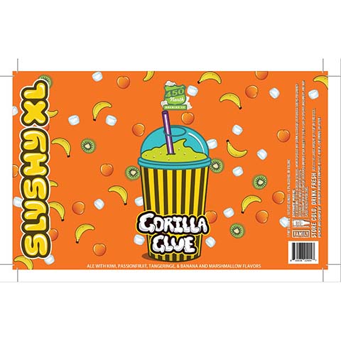 450 North Gorilla Glue Slushy XL Sour by 450 North Brewing Company, beer label